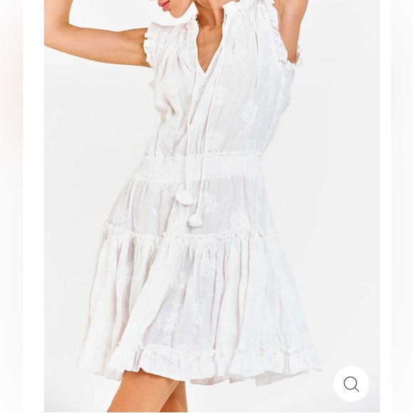 Boho white summer mini dress - Picture 2 of 11